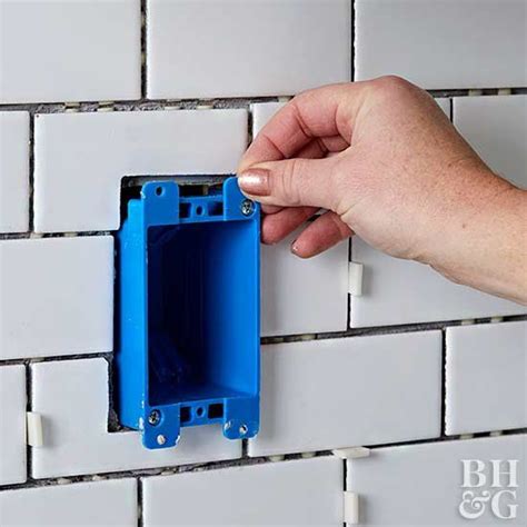 How to Install a Receptacle Box in a Tile Backsplash 